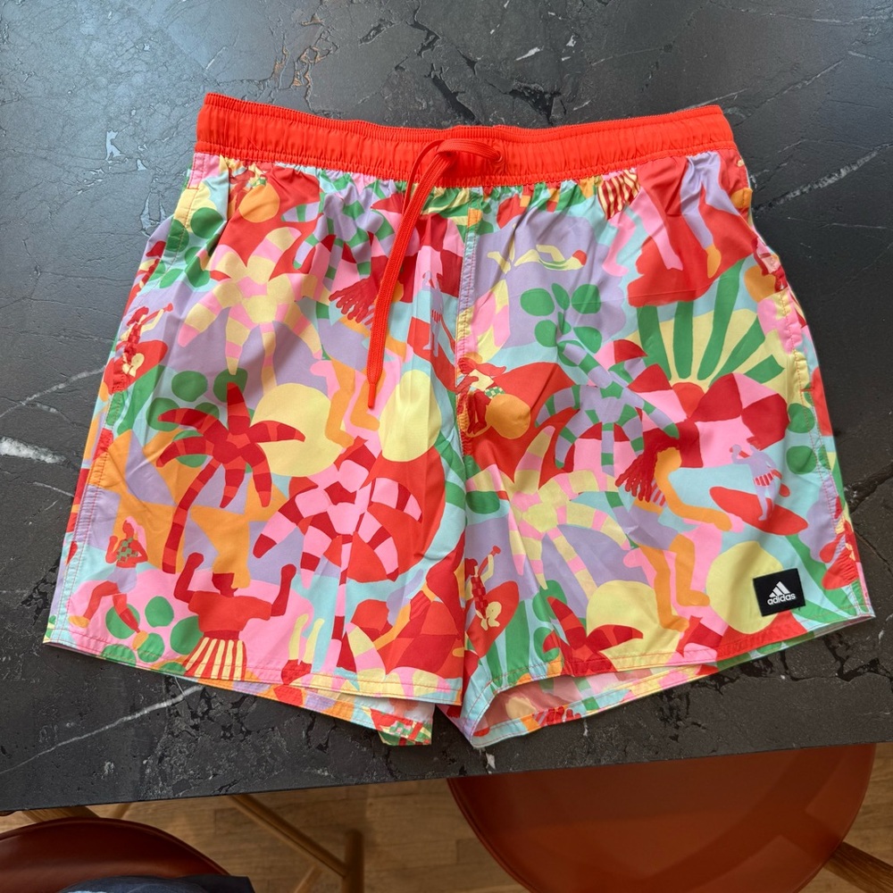 Farm Rio / Adidas Multicolor Graphic Swim Shorts